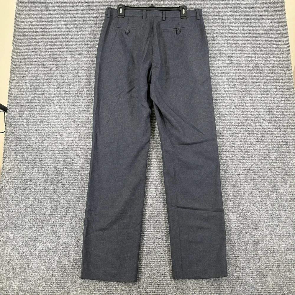 Banana Republic Dress Pants Men 33x34 Charcoal Grey Tailored Fit Flat Front